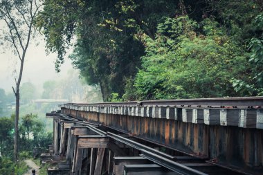 Ölüm Demiryolu Köprüsü Kanchanaburi İl Tayland, Kwai Noi Nehri.