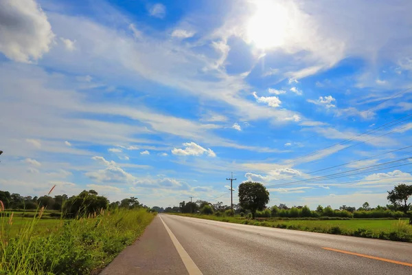 Estradas Rurais Tailândia Uma Bela Atmosfera — Fotografia de Stock