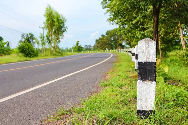 Guide Courbe Sur Les Routes Rurales — Photo