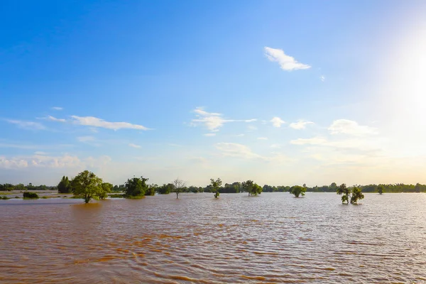 Flooding Agricultural Area Roi Thailand — Stock Photo, Image