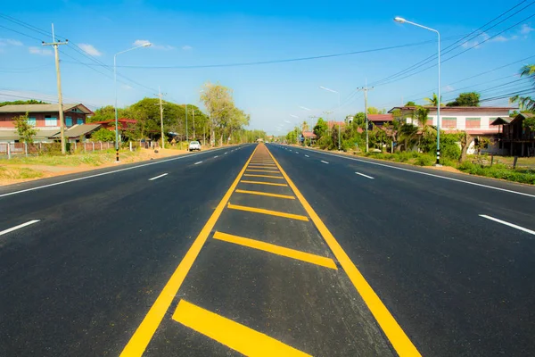 Autoroute Avec Lignes Circulation Thaïlande — Photo