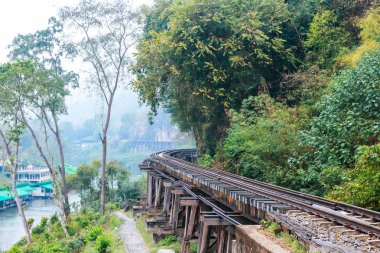 Ölüm Demiryolu Köprüsü Kanchanaburi İl Tayland, Kwai Noi Nehri.