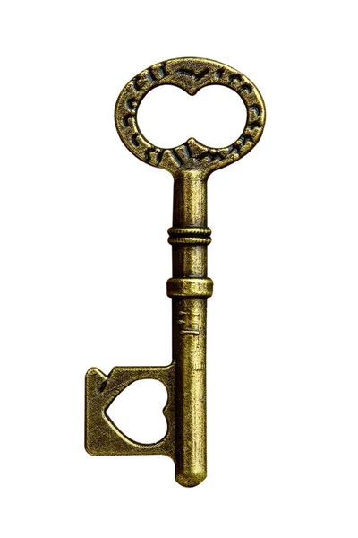 Ancient Keys White Background Isolated — Stock Photo, Image