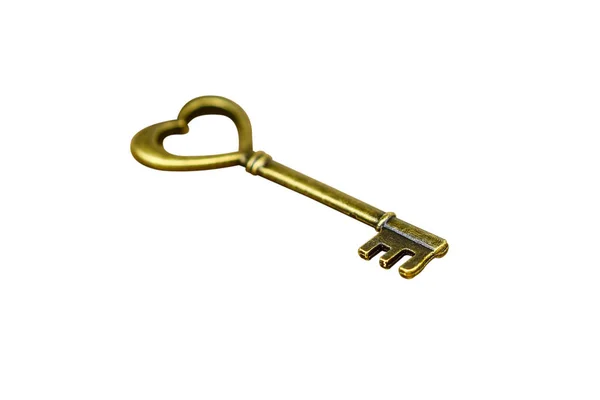 Ancient Keys White Background Isolated — Stock Photo, Image