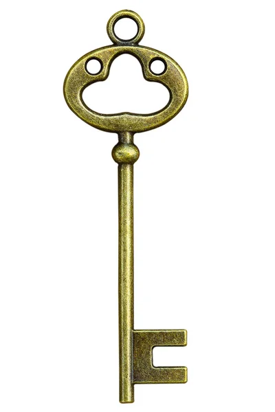 Ancient Keys White Background Isolated — Stock Photo, Image