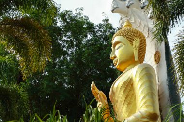 Buda heykeli. Wattumkuhasawan Ubonratchathani Tayland.