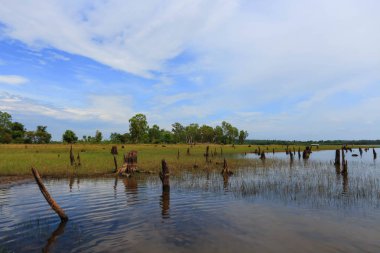 Sirindhorn Barajı. Sirindhorn görünümünü baraj Ubon Ratchathani Tayland.