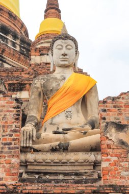Antik Buda Wat Yai Chai Mongkol Tayland.