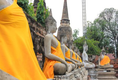 Antik Buda Wat Yai Chai Mongkol Tayland.