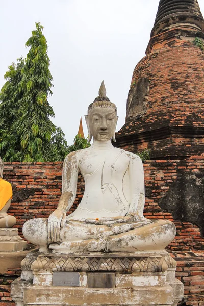 Ancient Buddha Wat Yai Chai Mongkol Tailândia — Fotografia de Stock