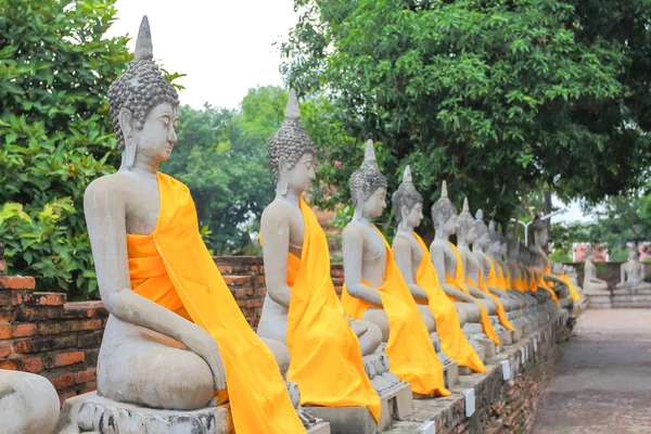 Antico Buddha Wat Yai Chai Mongkol Thailandia — Foto Stock