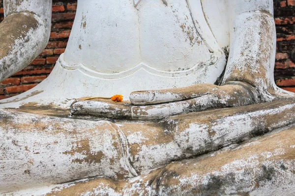 Antico Buddha Wat Yai Chai Mongkol Thailandia — Foto Stock