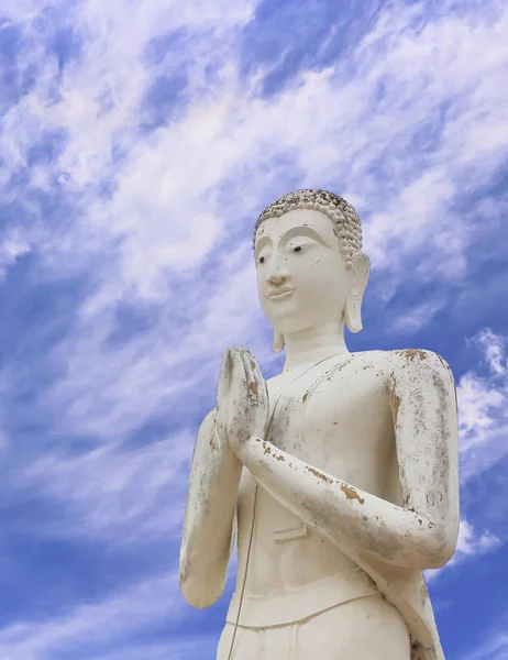 Antika Buddha Wat Yai Chai Mongkol Thailand — Stockfoto