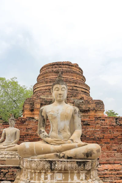 Ancient Buddha Wat Yai Chai Mongkol Tailândia — Fotografia de Stock