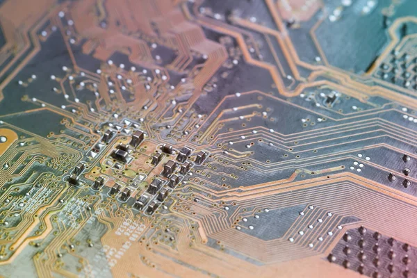 Electronics Circuit board background , close-up photo.