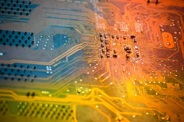 Elektronica Circuit Board Achtergrond Close Foto — Stockfoto