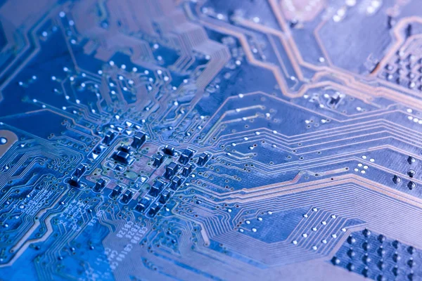 Elektronica Circuit Board Achtergrond Close Foto — Stockfoto