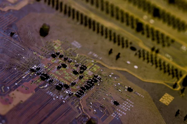 Electronics Circuit board background , close-up photo.