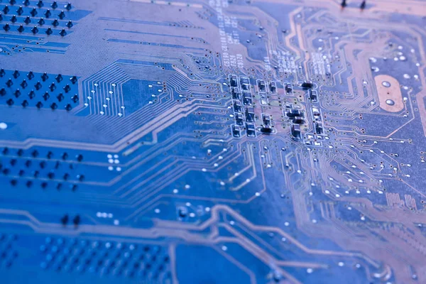 Elektronik devre kartı arka planı, yakın plan fotoğrafı.
