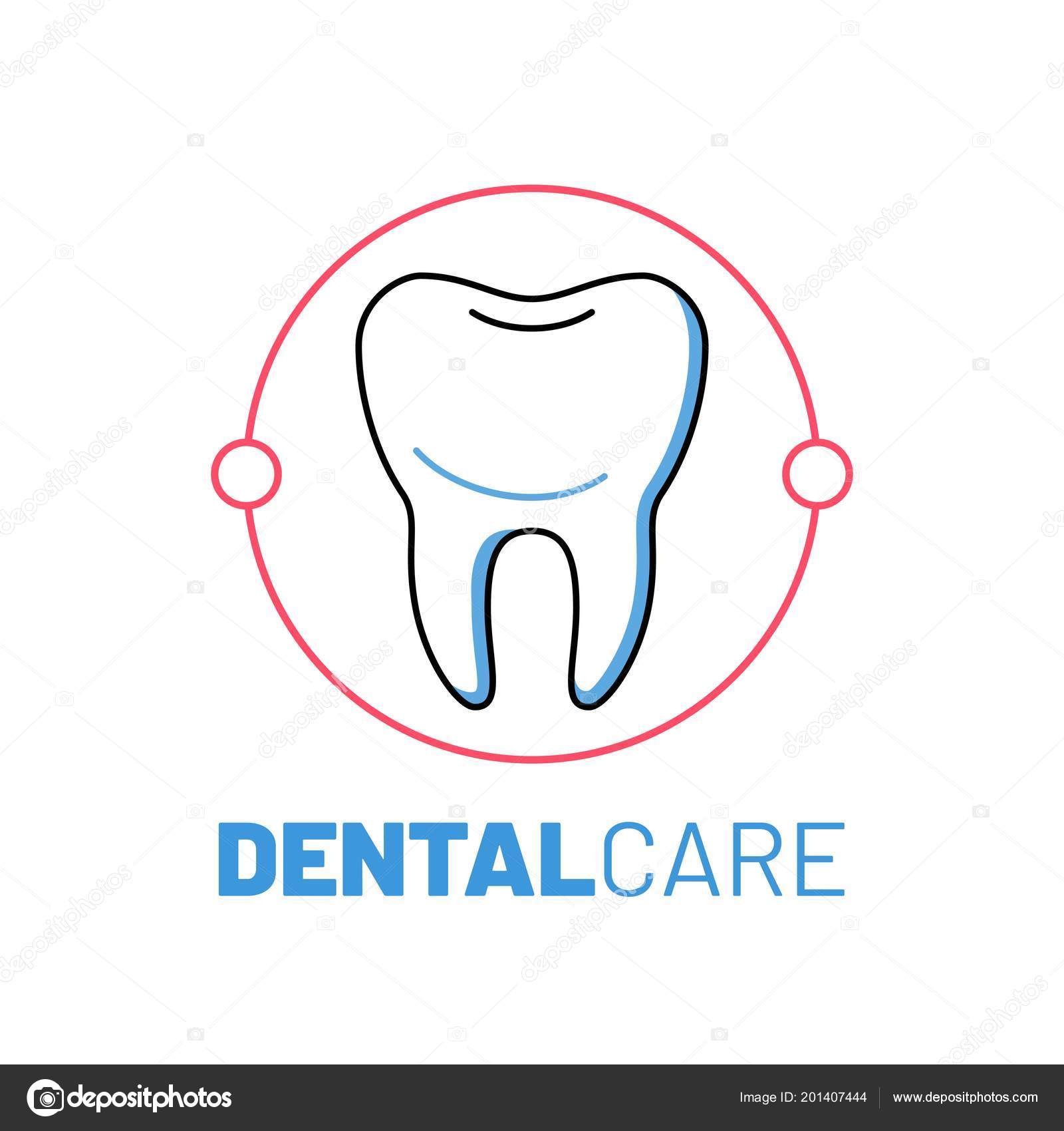 Dental Care Logo With Healthy Tooth Stock Vector C Nastya Mal