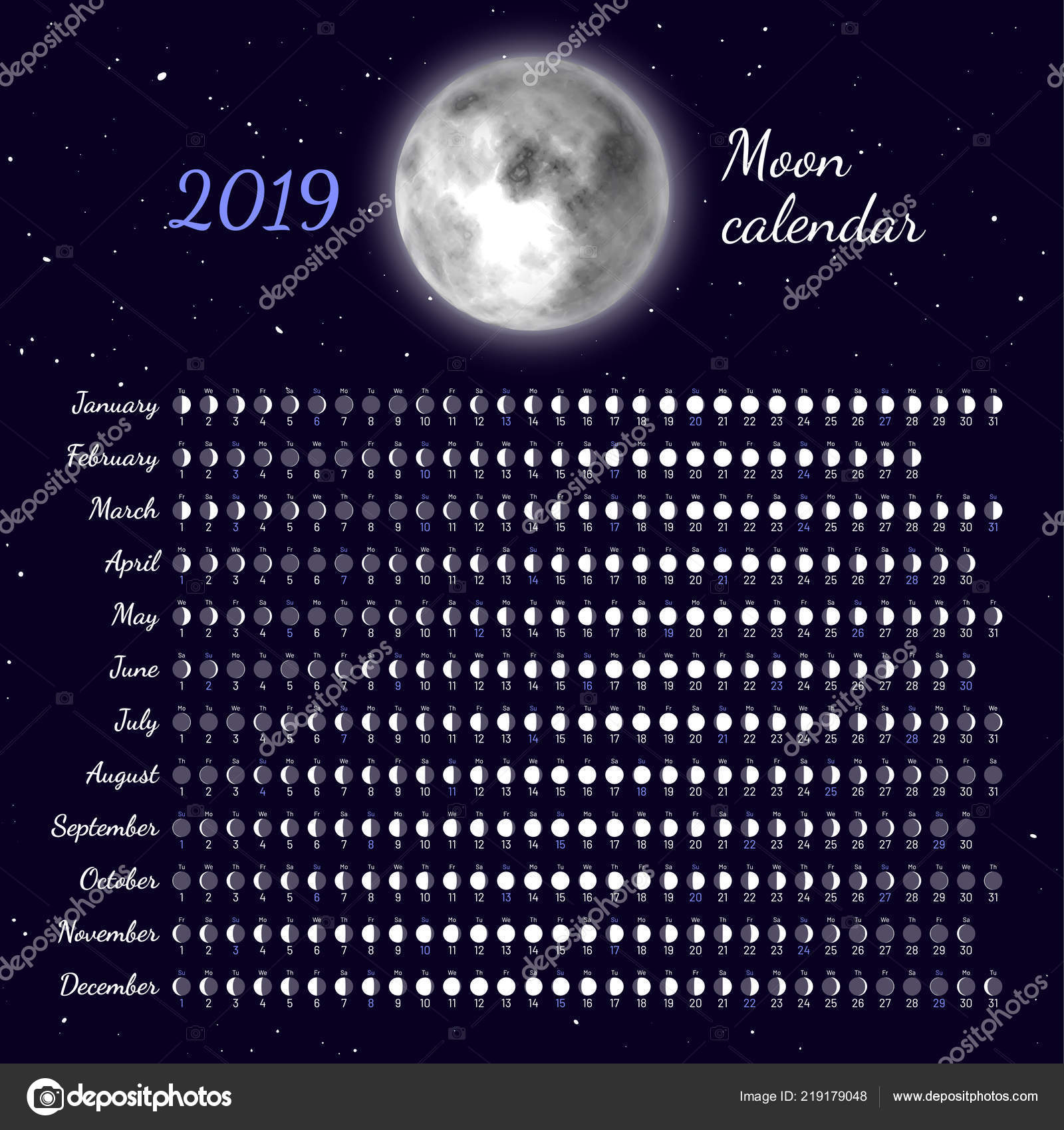 photo Фазы луны на 2019 год по месяцам изображения photo Фазы луны на 2019 год по месяцам изображения