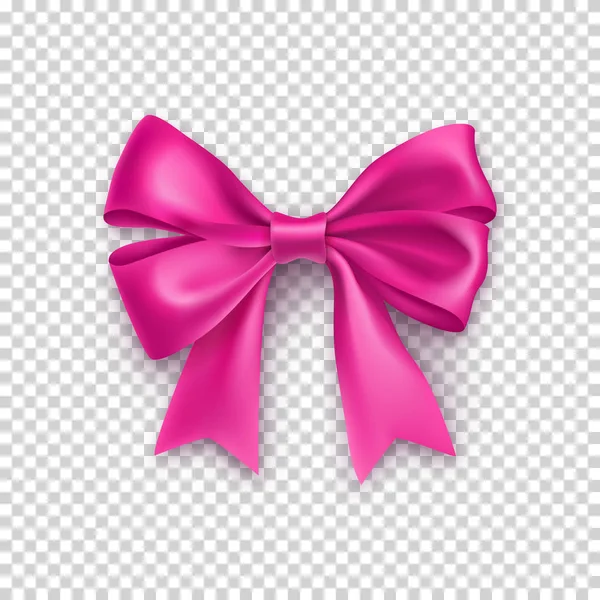 Pink ribbon bow isolated on white