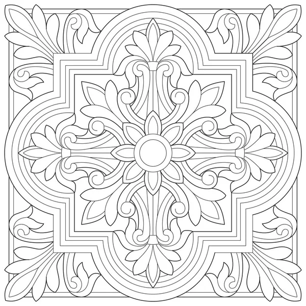 パターン古典的な黒と白のベクトルイラスト — ストックベクタ