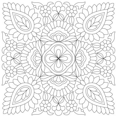 Desen sade siyah ve beyaz vektör çizimi