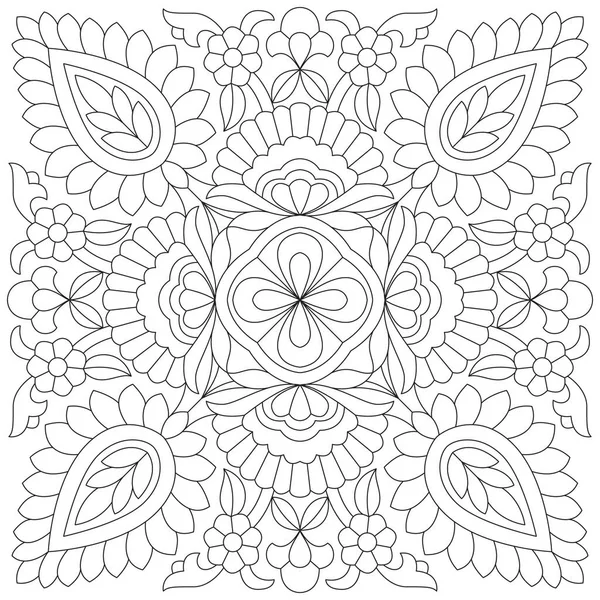 Pattern Cozy Black White Vector Illustration — Stock Vector