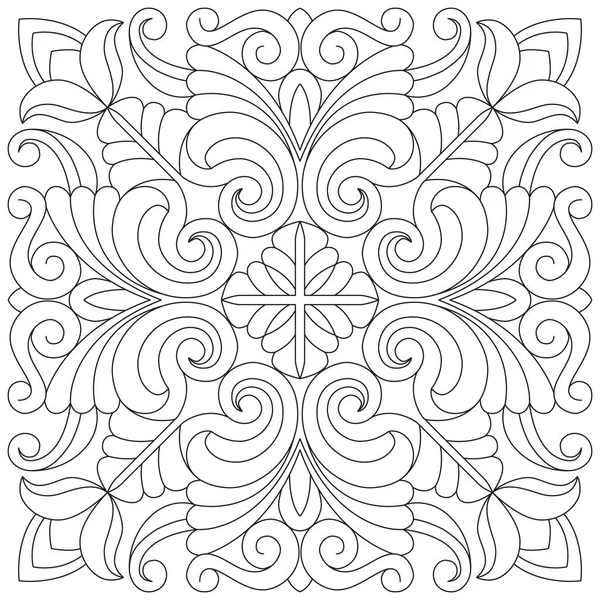 Patrón Elegante Ilustración Vectorial Blanco Negro — Vector de stock
