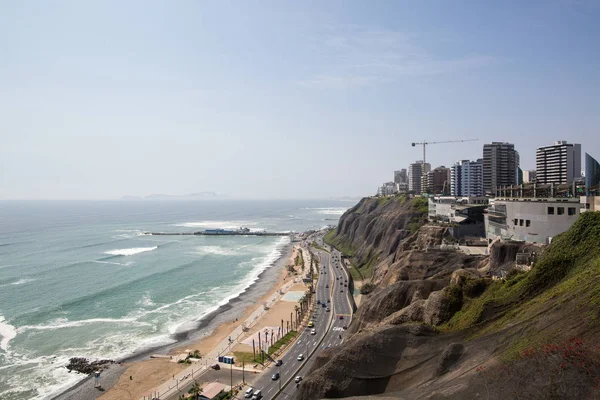 Lima Peru Distrito Miraflores Cidade Costa Oceano Pacífico — Fotografia de Stock