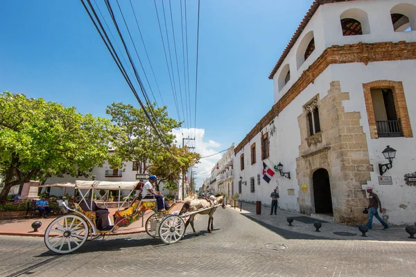 Dominican Republic Santo Domingo April 2017 Carriage Horse Drawn Cart Stock Picture