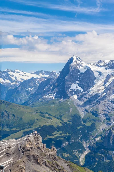 Vue Imprenable Sur Eiger Depuis Plate Forme Vue Sur Schilthorn — Photo