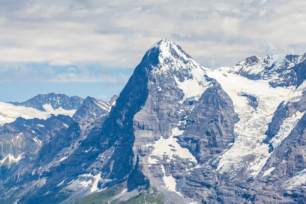 Εκπληκτική Θέα Του Eiger Από Την Πλατφόρμα Προβολής Στην Κορυφή — Φωτογραφία Αρχείου