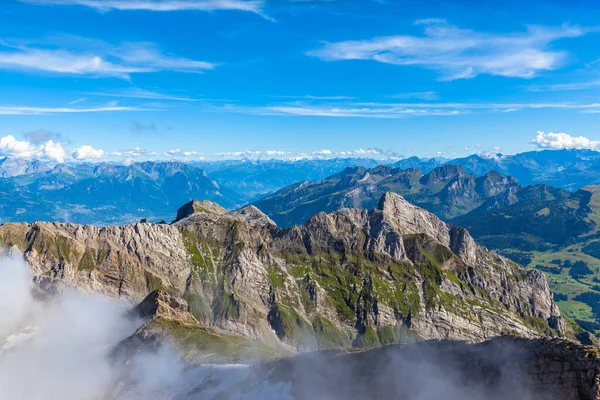 Vista Panorâmica Gallen Alps Topo Santis Saentis Verão Cantão Gallen — Fotografia de Stock