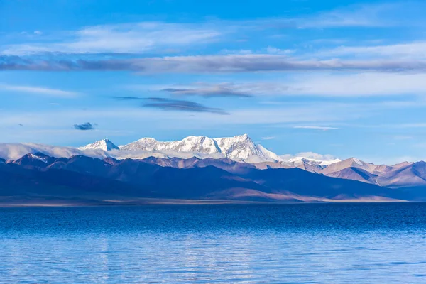 Fantastisk Utsikt Över Namtso Lake Och Nyenchen Tanglha Bergen Tibet — Stockfoto