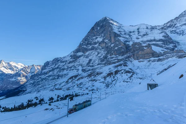 Vue Imprenable Sur Face Nord Eiger Des Alpes Suisses Depuis — Photo