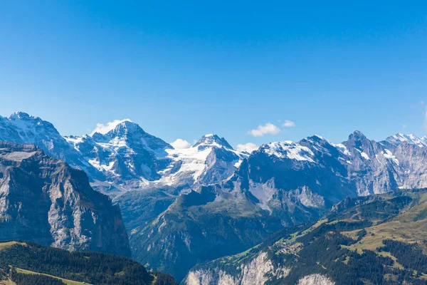 Panoramisch Uitzicht Breithorn Alpen Het Berner Oberland Het Lauterbrunnendal Vanaf — Stockfoto