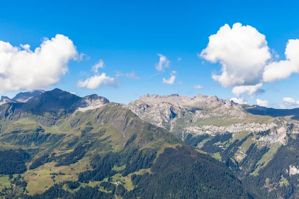 Vista Panorâmica Dos Alpes Bernese Oberland Vale Lauterbrunnen Estação Mannlichen — Fotografia de Stock