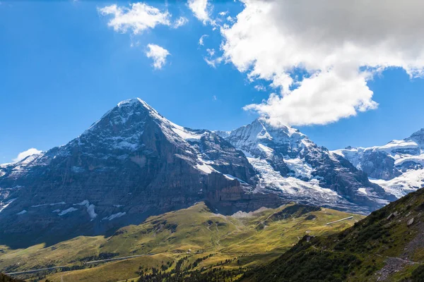 Stunning View Famous Eiger North Face Eiger Glacier Summer Day — Stock Photo, Image