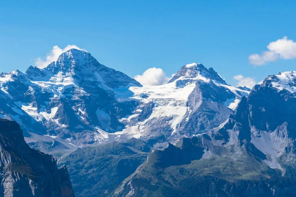 Stunning View Breithorn Alps Bernese Oberland Lauterbrunnen Valley Mannlichen Station — Stock Photo, Image