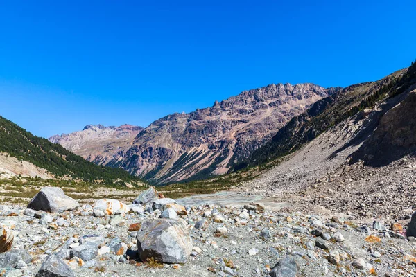 Beautiful View Livigno Alps Swiss Alps Including Piz Albris Valley — Stock Photo, Image