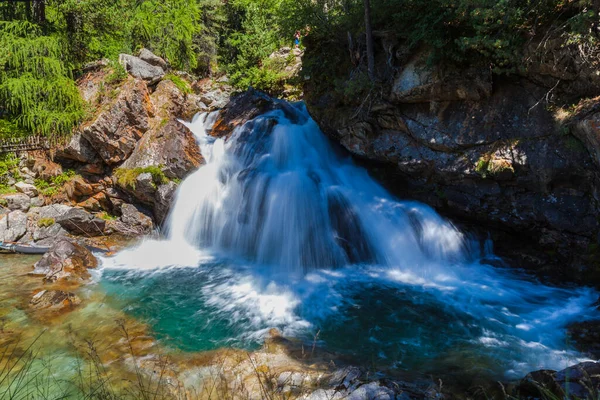 Beautiful view of Creek waterfall in the forest