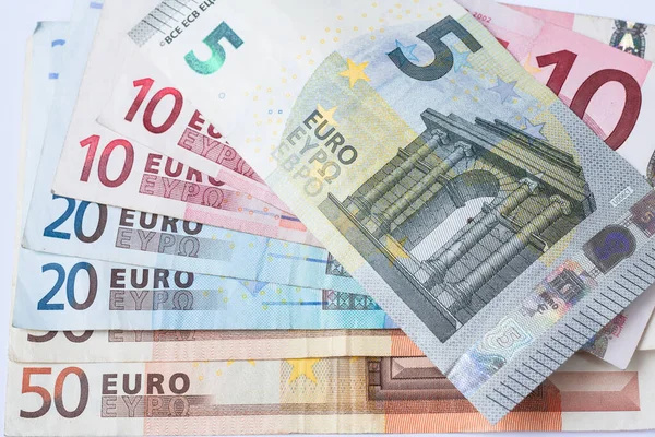 Eurobankjegyek Háttérként — Stock Fotó