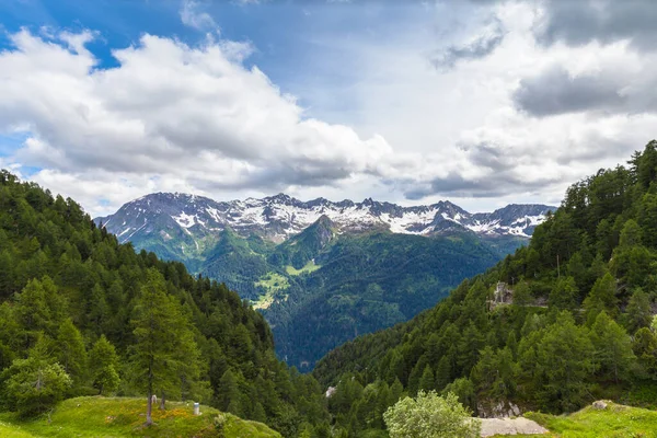 Veduta Panoramica Della Catena Montuosa Delle Alpi Svizzere Nel Canton — Foto Stock