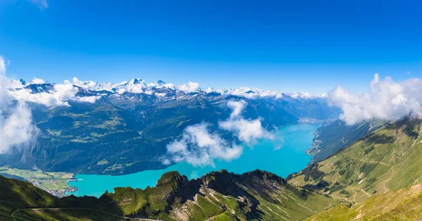 Brienz Gölü Nün Havadan Görünüşü Sviçre Nin Jungfrau Bölgesindeki Ünlü — Stok fotoğraf