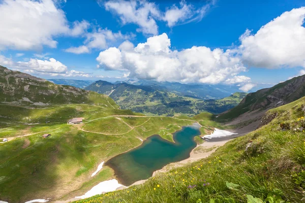 Vista Aérea Del Eisee Lago Cerca Brienzer Rothorn Bernese Oberland — Foto de Stock