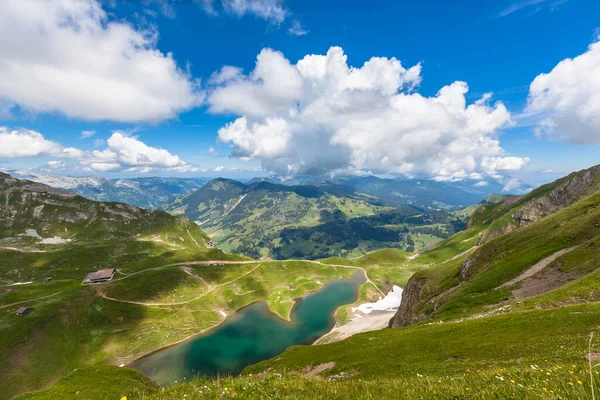 Vista Aérea Eisee Lago Perto Brienzer Rothorn Bernese Oberland Região — Fotografia de Stock