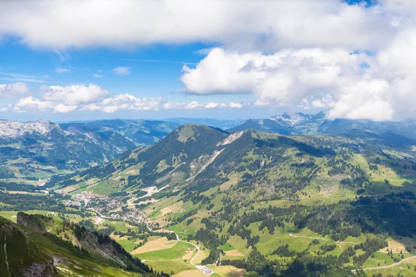 Panoráma Kilátás Túraútvonalon Bernese Oberland Hegyvonulattal Alpok Svájc — Stock Fotó