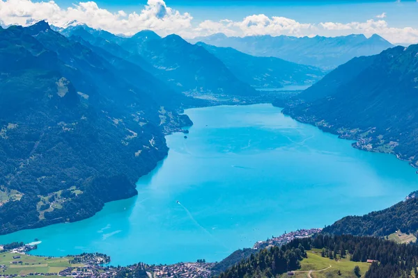 Impresionante Vista Del Lago Brienz Los Alpes Desde Las Montañas —  Fotos de Stock
